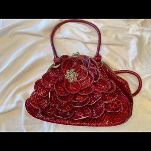 Large Red Patent Clutch Purse